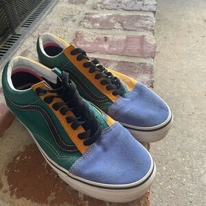 Vans Men's Old Skool Mix & Match Suede / Canvas Sneaker in Amazing Multicolor